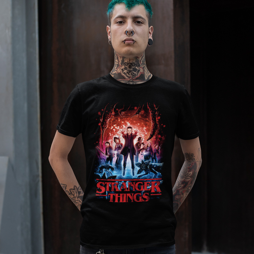 Футболка унісекс Stranger Things (Halloween Horror Nights 2019) XS чорний, фото 1