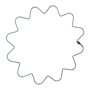 Хвиляста скоба для рослин, сталева, діаметр 
40 см, TYRP5F40, фото 1