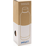 Термобутылка з подвійними стінками з нержавіючої сталі "Impact", чорна, фото 4