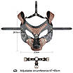 Маска намордник цуценя для еротичних ігор чорно коричнева Lovetoy Rebellion Reign Classic Mask Talla, фото 2