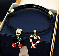 Женский Браслет Луи Витон Брендовый Черный Медицинская Сталь Регулируемая Длина С Карабин-замком Louis Vuitton