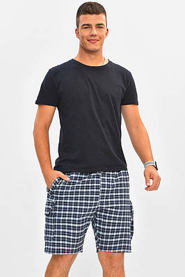 Шорти чоловічі батальні темно-синього з принтом 204558T Безкоштовна доставка