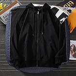 Базове худі жіноче оверсайз двонитка люкс на блискавці з капюшоном і кишенями 42-46 48-52, фото 8