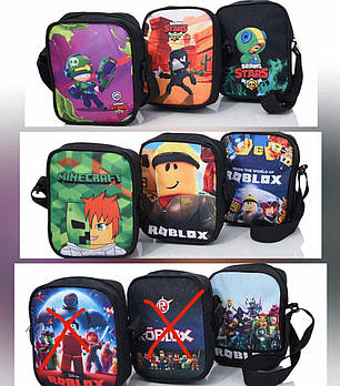 Сумка 20*15 см спортивна підліткова через плече на блискавці з кишенею та довгим ремінцем Panda