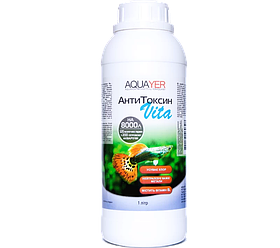 AQUAYER АнтиТоксин Vita — кондиціонер для усунення хлору у воді акваріуму, 1 л