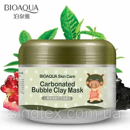 Бульбашкова маска для обличчя Bioaqua Carbonated Bubble Clay Mask з каоліновою глиною, 100, фото 1