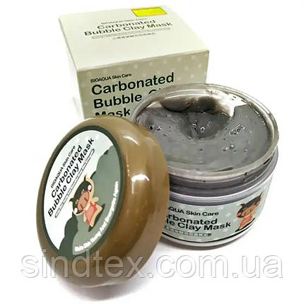 Бульбашкова маска для обличчя Bioaqua Carbonated Bubble Clay Mask з каоліновою глиною, 100, фото 2
