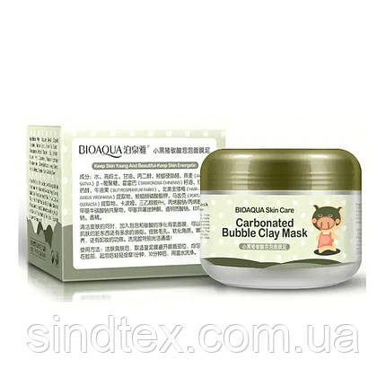 Бульбашкова маска для обличчя Bioaqua Carbonated Bubble Clay Mask з каоліновою глиною, 100, фото 3