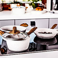 Набір з 15 каструль та сковорідок AMBITION з покриттям Pfluon Cookmark™ Nature