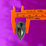 Стрази акрилові пришивні 16х30мм, сірий, фото 5