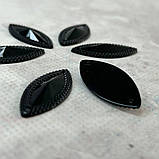 Стрази акрилові пришивні 16х36 мм, чорний, фото 2