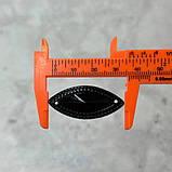 Стрази акрилові пришивні 16х36 мм, чорний, фото 5