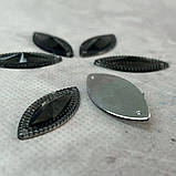 Стрази акрилові пришивні 16х36мм, сірий, фото 3