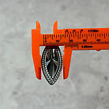 Стрази акрилові пришивні 16х36мм, сірий, фото 4