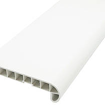 ПВХ Підвіконня пластикове Lesgard 100мм Elesgo Білий матовий, фото 3