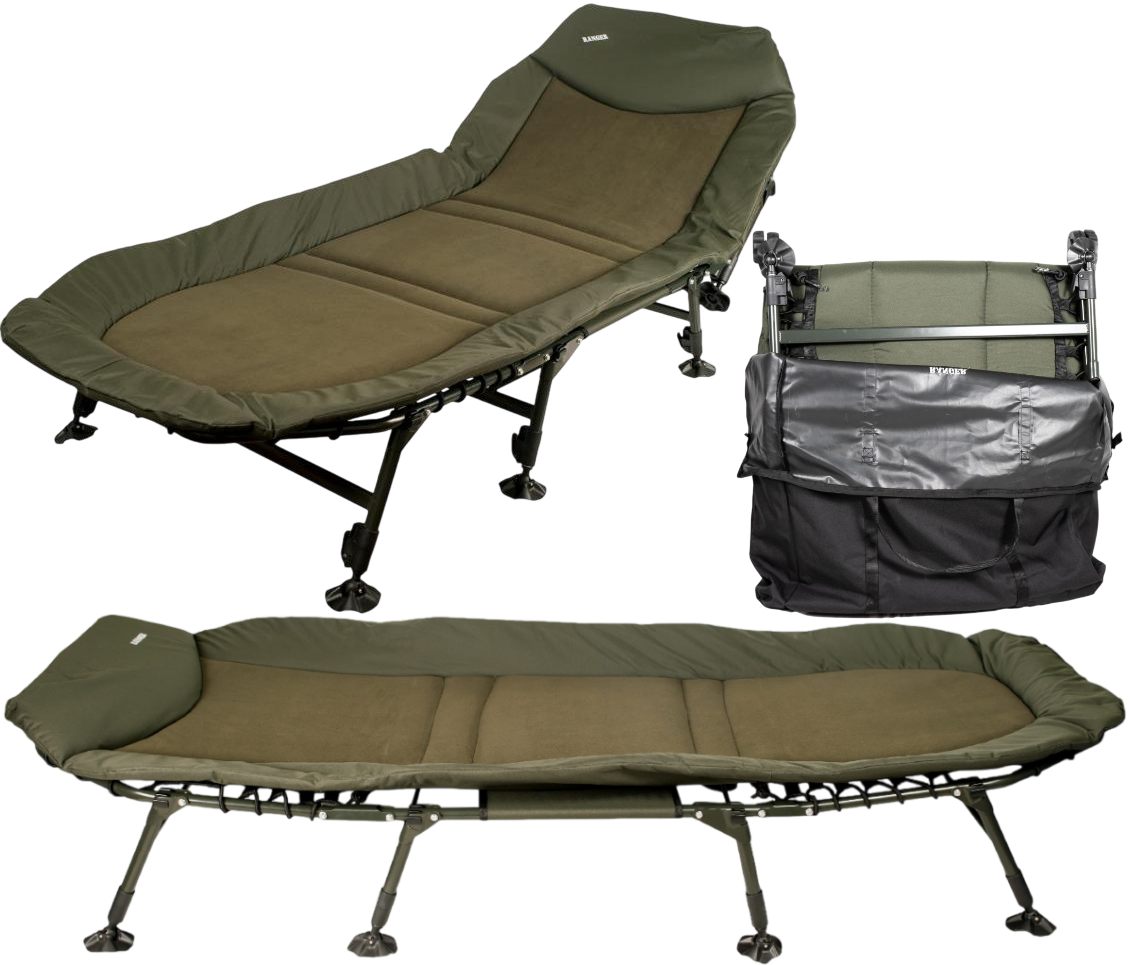 Коропова розкладачка Ranger Bed 83 | Велике повноцінне кемпінгове ліжко для польових і похідних умов, риболовлі