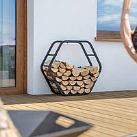 Стійка для дров Hexagon 87×28×79 см чорна Patio