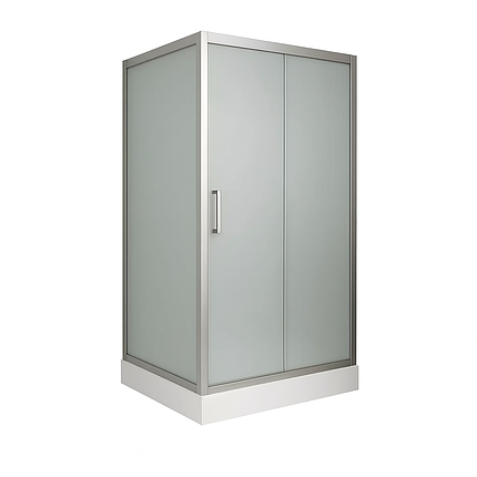 Душова кабіна KO&PO 7007 120х80х193 см на низькому піддоні прямокутна розсувні двері матове скло 5 мм, фото 1