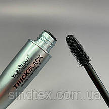 Туш для вій YABAoLIAN із силіконовим пензлем, чорна, фото 2