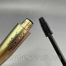 Туш для вій YABAoLIAN із силіконовим пензлем, чорна, фото 3