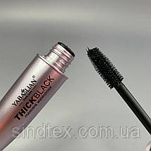 Туш для вій YABAoLIAN із силіконовим пензлем, чорна, фото 4