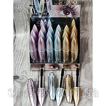 Туш для вій YABAoLIAN із силіконовим пензлем, чорна, фото 5