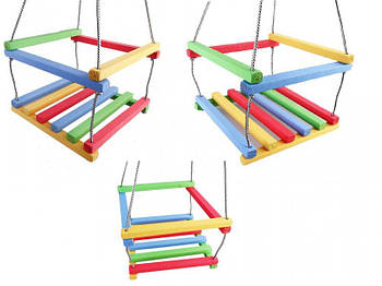 Гойдалка дерев'яна кольорова K-4K G-Rich