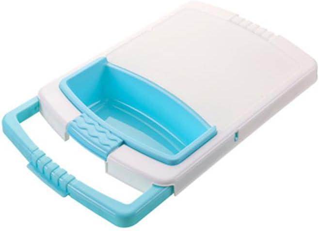 Практична дошка для нарізання та миття овочів на раковину, блакитна, фото 1