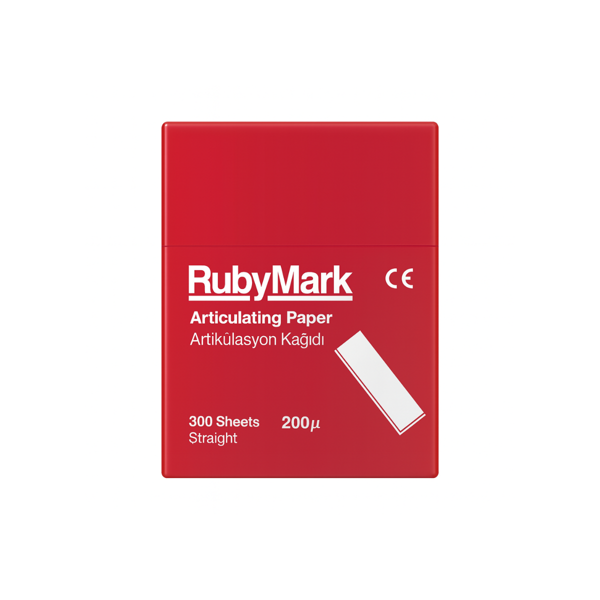 Артикуляційний папір RubyMark 200 мк -прямий- 300 шт Червоний, фото 1