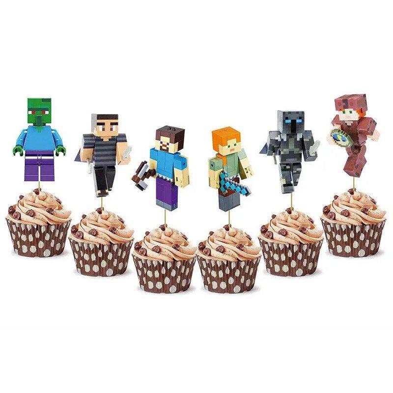 Шпажки для кексів Персонажі Майнкрафт