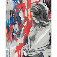 Картина по номерах 0081 ОРТ Дівчина в арт фарбах 40*50 [tsi183255-ТCІ]