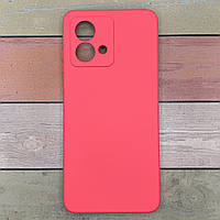 Чохол для Motorola Moto G84 силіконовий бампер SOFT Silicone Case, з мікрофіброю, Soft Touch, малиновий