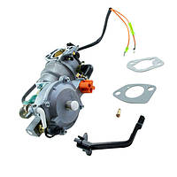 Карбюратор газ-бензин (177f/188f/190f/192f 27mm) з емк для бенз. ген. 5-7 квт (механізм автомат.)