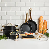 Сковорідки та каструлі з покриттям у наборі Qualum Basic Royal, 9 предметів, AMBITION
