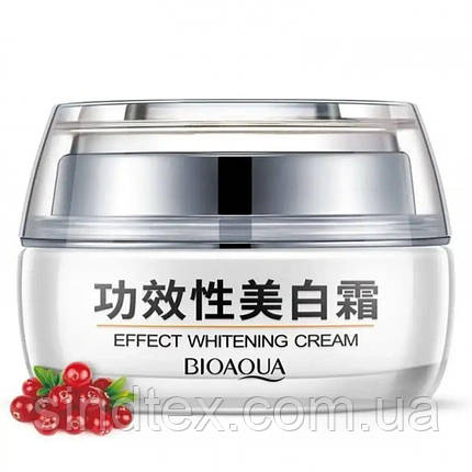 Відбілювальний крем для обличчя Bioaqua Whitening з журавлинним екстрактом, 30г, фото 1