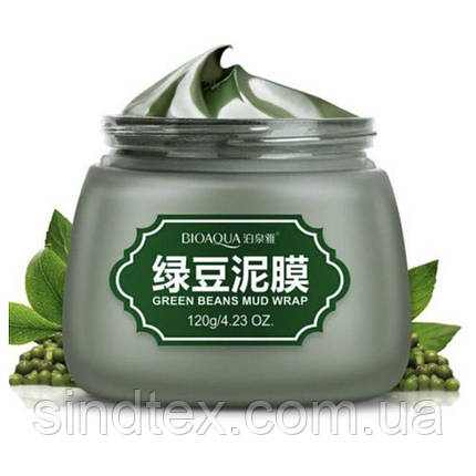 Очищувальна грязьова маска з бобами Bioaqua Green beans Mud Wrap, 120 мл, фото 1