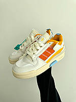 Шкіряні білі жіночі кросівки Adidas Forum Mod Low демісезонні адідас форум