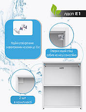 Дзеркальна шафа для ванної з прихованим зберіганням ШВК - 138, колір Білий, фото 4