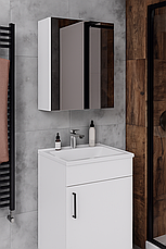 Дзеркальна шафа для ванної з прихованим зберіганням ШВК - 138, колір Білий, фото 3