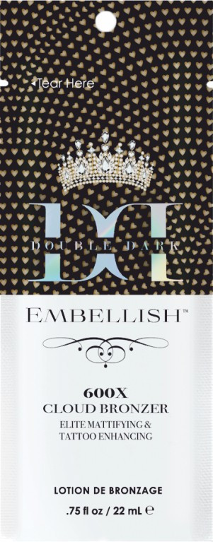 Double Dark Embellish лосьон для засмаги у солярії з потужними 600Х бронзаторами 22мл