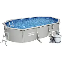 Збірний басейн Bestway Hydrium 56369 (610х360х122 см) з піщаним фільтром, драбиною та тентом