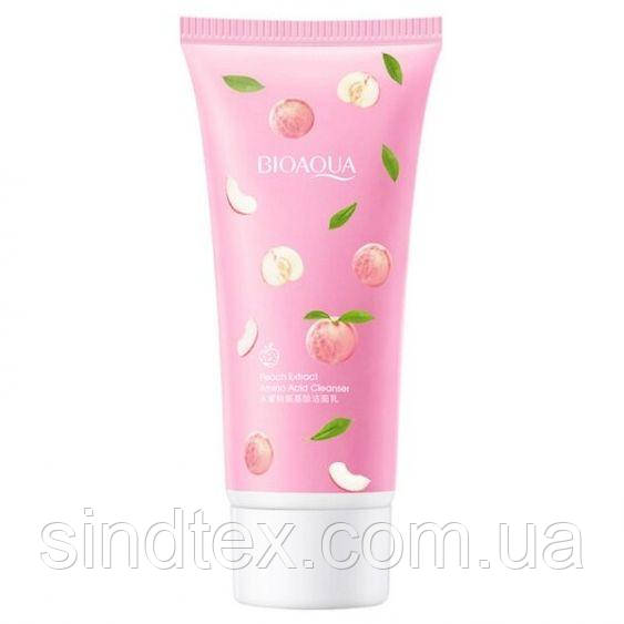 Пінка для вмивання з екстрактом персика BIOAQUA Peach Acid Cleanser, 100мл