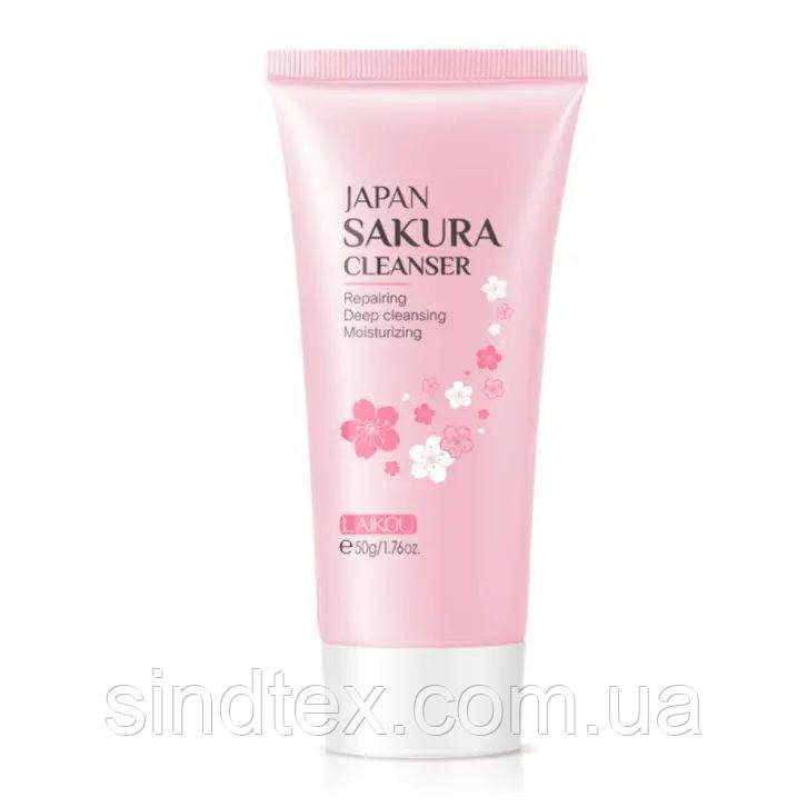 Пінка для вмивання з екстрактом сакури Laikou Japan Sakura Cleanser, 50мл