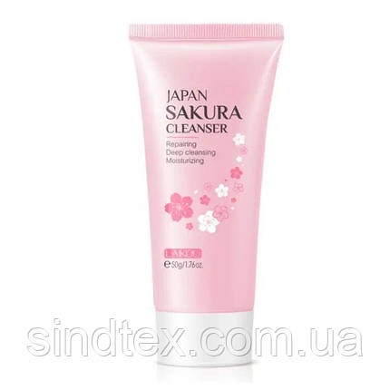 Пінка для вмивання з екстрактом сакури Laikou Japan Sakura Cleanser, 50мл, фото 1