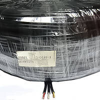 Кабель 3ж в екрані плоский, діам.-2, 6х7, 8мм, чорний, 100м