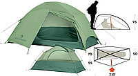 Одномісний намет Ferrino Nemesi 1 Pro Green | Ультралегка трисезонна палатка для довгоривалих походів та трекінгу
