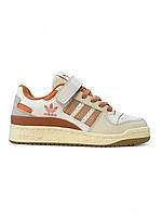 Білі шкіряні жіночі кросівки ADIDAS FORUM Low - демісезонні адідас форум