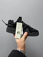 Чорні шкіряні жіночі кросівки Adidas Bad Bunny x Forum Buckle Low - демісезонні адідас форум