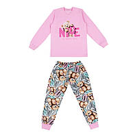 Піжама дитяча тепла для дівчинки GABBI PGD-25-33 Рожевий на зріст 122 (14617)