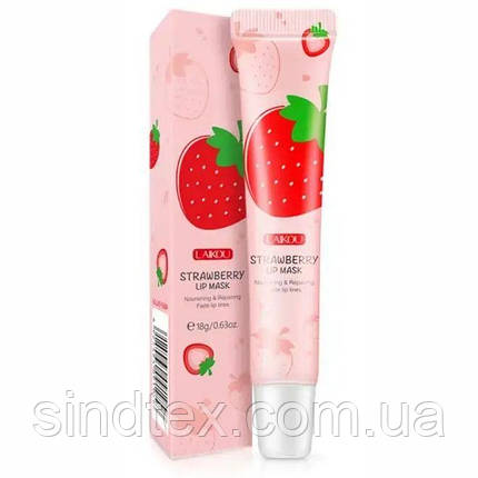Поживна маска для губ з екстрактом полуниці Laikou Strawberry Lip Mask, 18г, фото 1